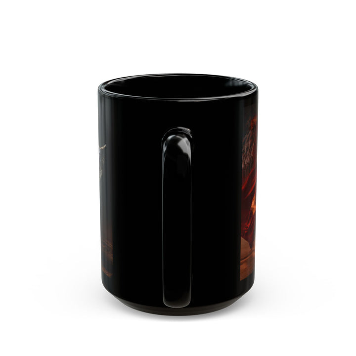 Rome Wulf and Logo on black Mug - 15oz