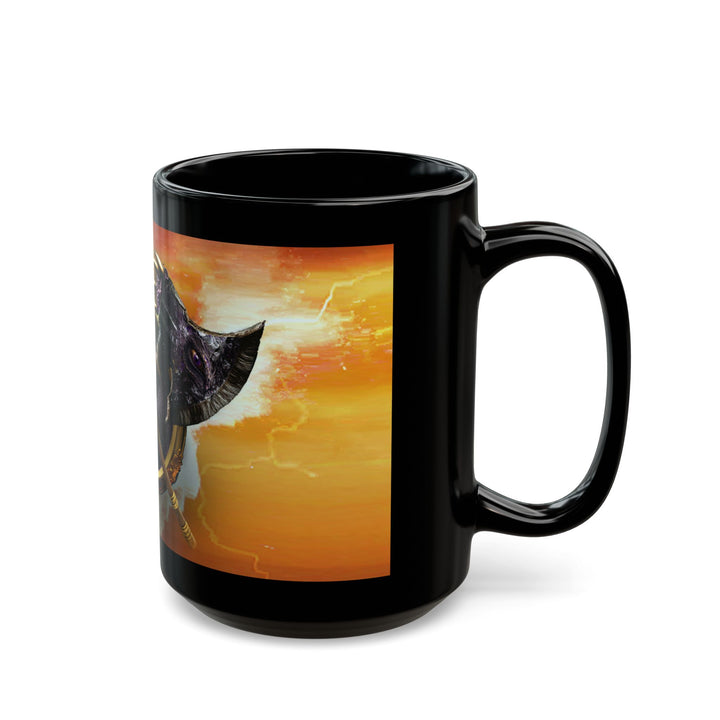 Immortality & Chaos Logo with background Black Mug - 15oz