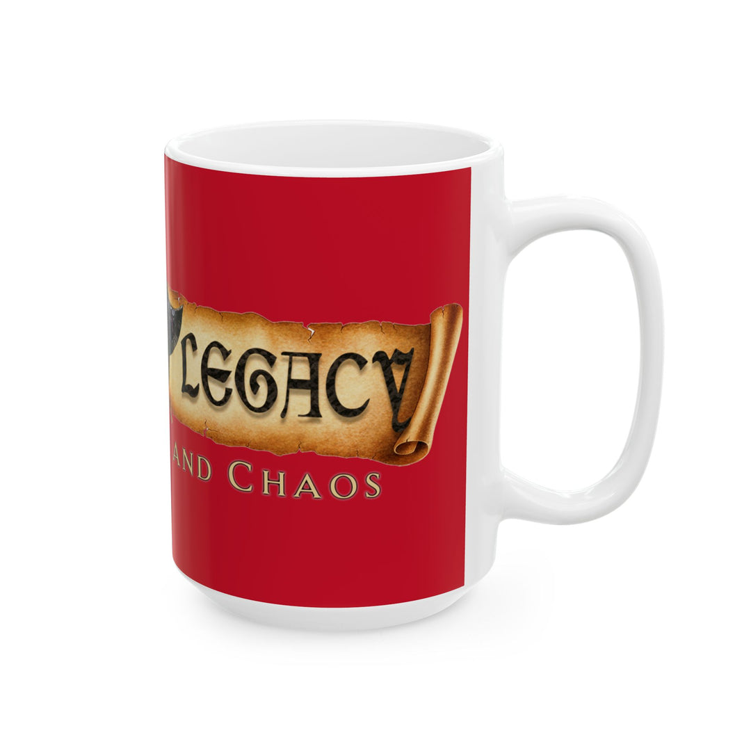 Immortality Banner on Red Background - 15oz Mug