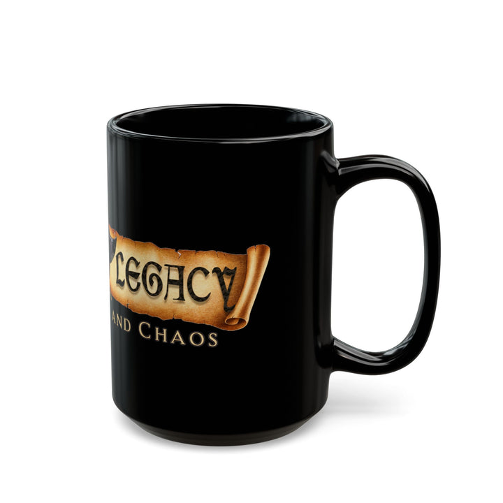 Immortality & Chaos Banner on Black Mug - 15oz