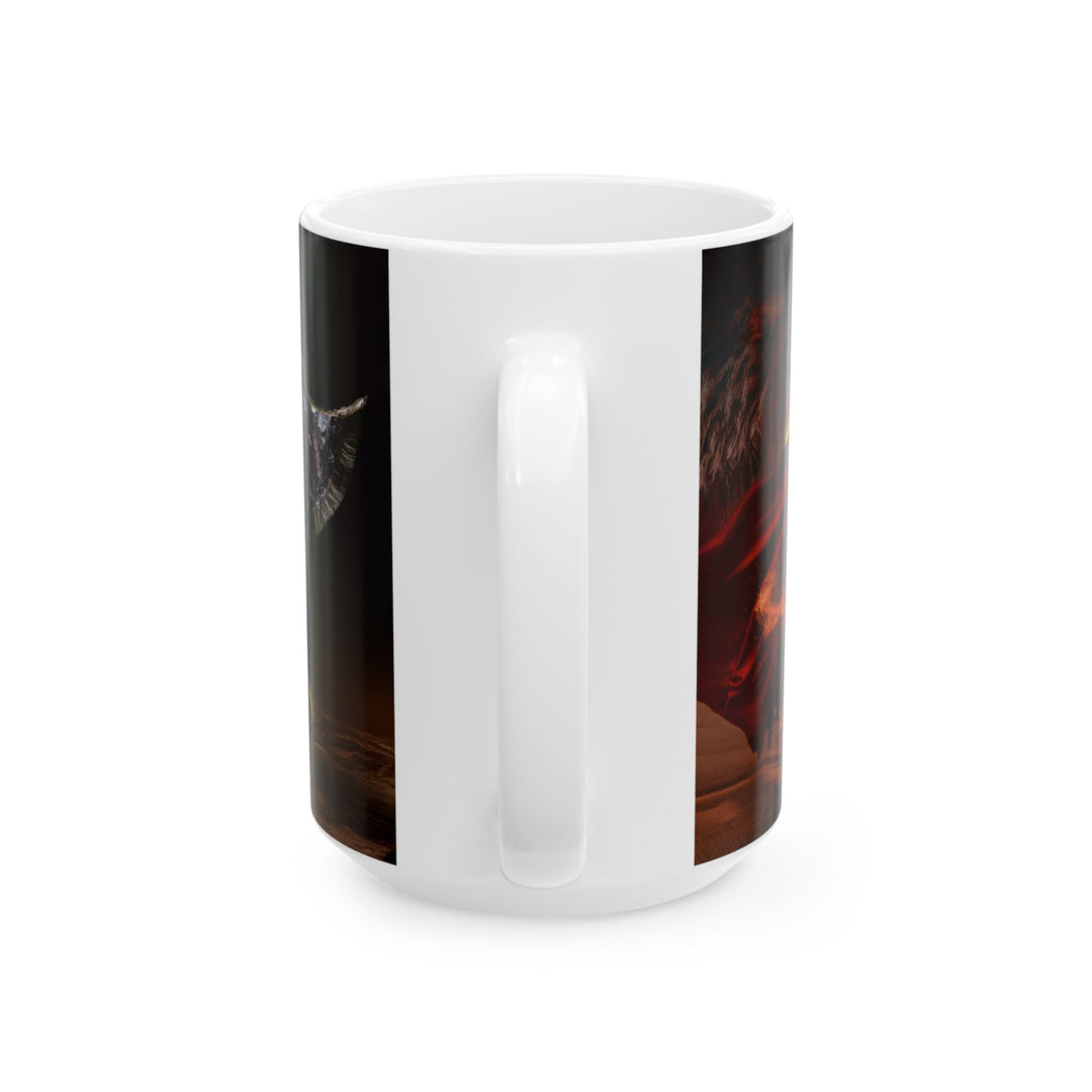 Wulf Rome and Logo on white Mug - 15oz